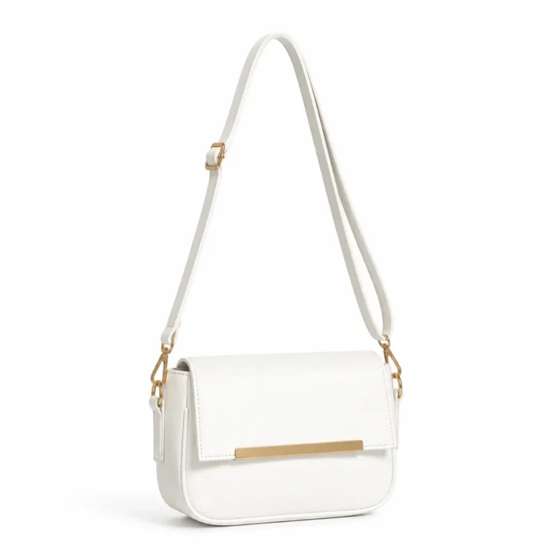 White shoulder bag for girls-Monra